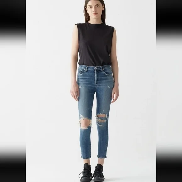 Agolde Sophie High Rise Crop - Picture 2 of 16